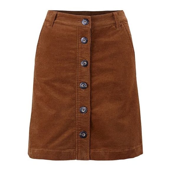 CABI #3755 Corduroy University Skirt Toffee sz 4 Women's